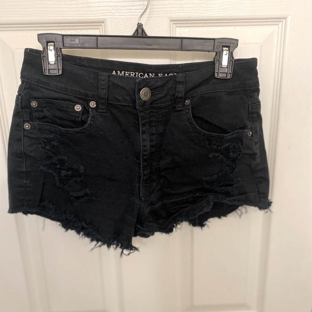 American eagle black shorts